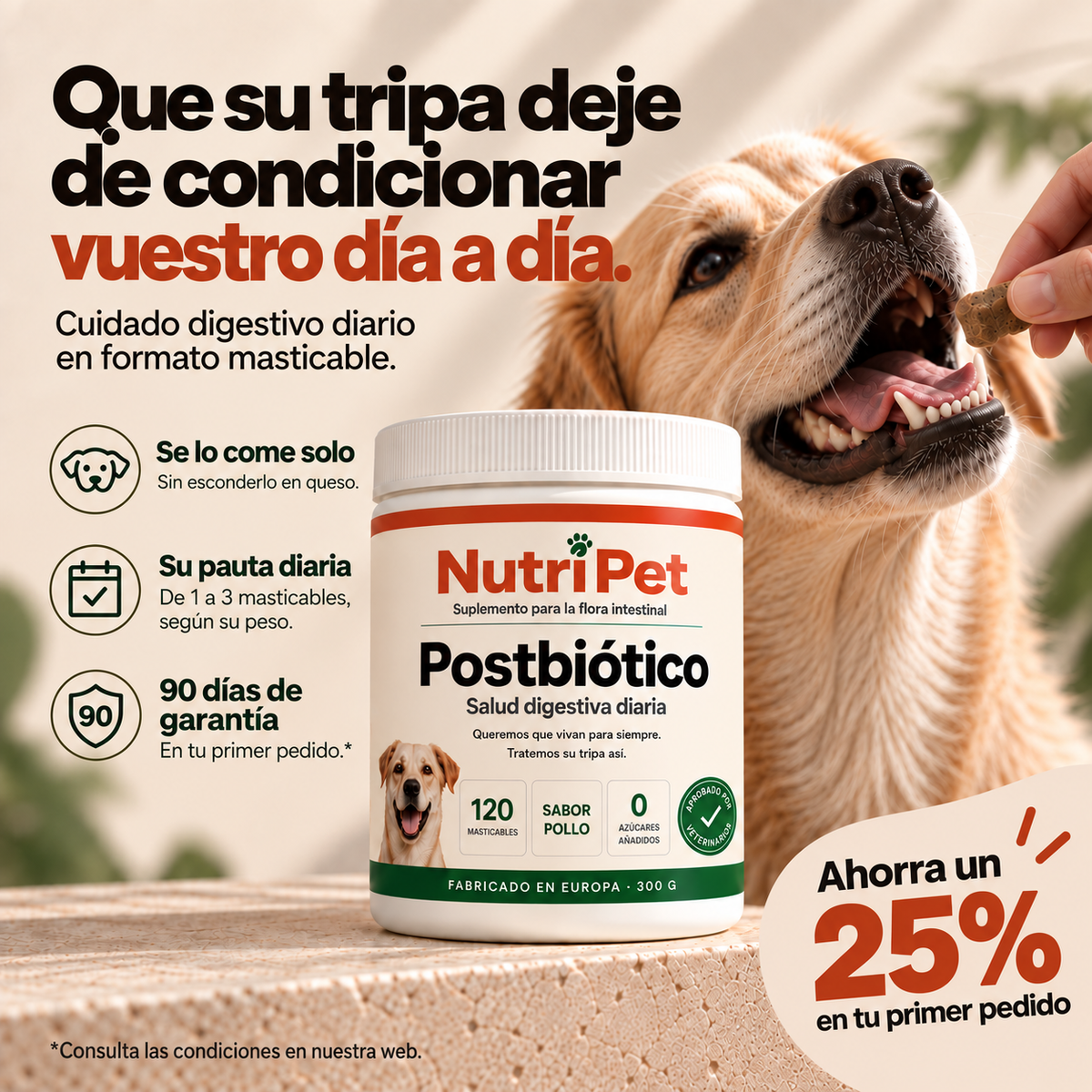 Se rasca, le huele el aliento y unos días come y otros no. No son tres problemas.