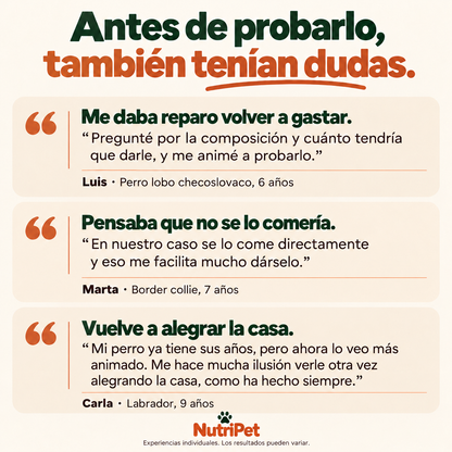 Se rasca, le huele el aliento y unos días come y otros no. No son tres problemas.